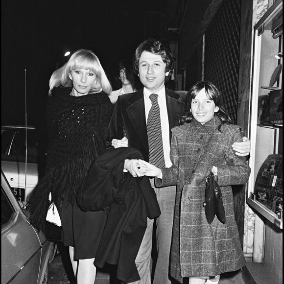 Stéfanie Jarre, Michel Drucker et Dany Saval dans les années 1970 à Paris. © RINDOFF-PATERSON / BESTIMAGE