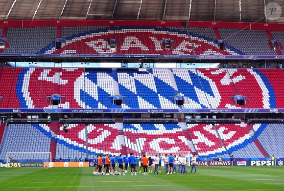 Les joueurs de l'Inter Milan lors d'une séance d'entraînement à l'Allianz Arena, à Munich, avant la finale de l'UEFA Champions League samedi. Date de la photo : Vendredi 30 mai 2025. Mike Egerton/PA Wire