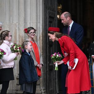 Le prince William, prince de Galles, et Catherine (Kate) Middleton, princesse de Galles - La famille royale britannique célèbre le 76ème Commonwealth Day à l'abbaye de Westminster à Londres, le 10 mars 2025.