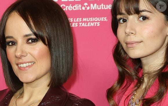 Alizée (Alizée Jacotey) avec sa fille Annily Chatelain - Première du film "Mean Girls" au Grand Rex à Paris le 8 janvier 2024. © Coadic Guirec/Bestimage