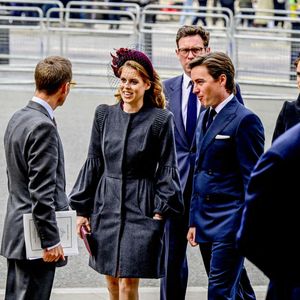 La princesse Béatrice et Edoardo Mapelli Mozzi avec la princesse Eugénie et Jack Brooksbank à Londres, Royaume-Uni, le 29 mars 2022. Philip. Photo par Robin Utrecht/ABACAPRESS.COM