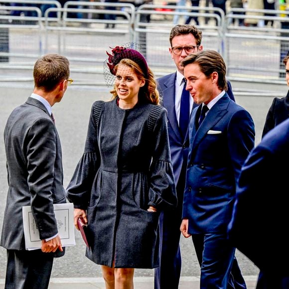 La princesse Béatrice et Edoardo Mapelli Mozzi avec la princesse Eugénie et Jack Brooksbank à Londres, Royaume-Uni, le 29 mars 2022. Philip. Photo par Robin Utrecht/ABACAPRESS.COM