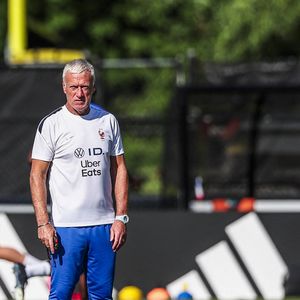 Didier Deschamps, sélectionneur de l'équipe de France, lors d'une séance d'entraînement de l'équipe nationale française en vue de la Coupe du monde de la FIFA, à l'université Bentley, le 20 juin 2026 à Boston, aux États-Unis. 

Photo de Johnny Fidelin/Icon Sport/ABACAPRESS.COM