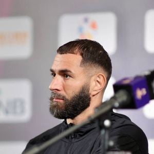 HONG KONG, CHINA - AUGUST 18: Karim Benzema of Al Ittihad meets media during the Saudi Super Cup pre-match press conference, PK, Pressekonferenz at JW Marriott on August 18, 2025 in Hong Kong, China. © Imago/PsnewZ/Bestimage