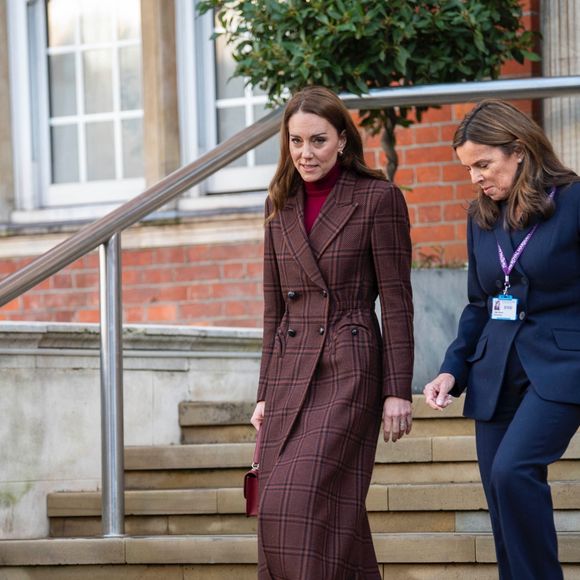 Catherine (Kate) Middleton, princesse de Galles à l'hôpital Royal Marsden, où elle a reçu son traitement contre le cancer, à Londres, Royaume-Uni, le 14 janvier 2025. © Backgrid UK/Bestimage