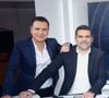 Exclusif - Les journalistes Laurent Luyat et Matthieu Lartot - Plateau de France Télévisions lors des Internationaux de France de Tennis de Roland Garros 2024, le 26 mai 2024. © Bertrand Rindoff / Bestimage