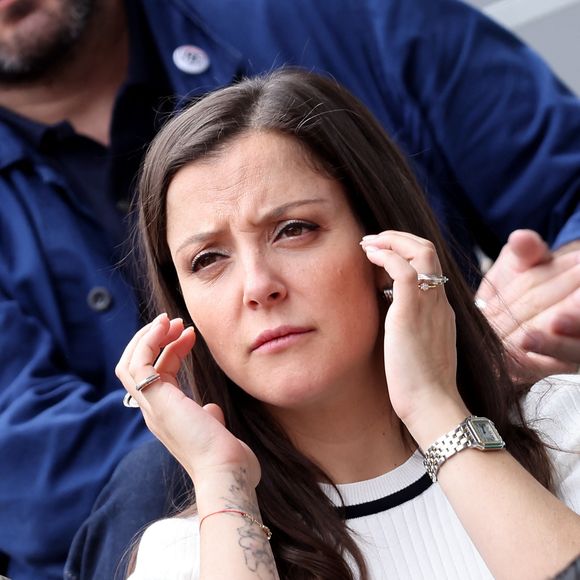 Camille Lellouche - Les célébrités dans les tribunes des Internationaux de France de tennis de Roland Garros 2024 à Paris. Le 5 juin 2024. © Jacovides-Moreau/Bestimage