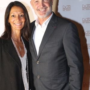 Frank Leboeuf et sa femme ChrisLaure - Inauguration de la Brasserie " Madame Brasserie " au 1er étage de La Tour Eiffel à Paris. Le 22 Septembre 2022. © Bertrand Rindoff Petroff-Giancarlo Gorassini / Bestimage