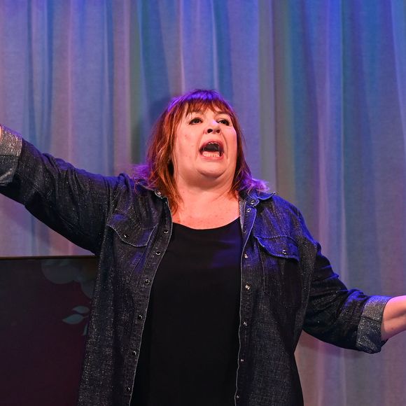 Exclusif - Michèle Bernier - 100ème de la pièce "Je préfère qu'on reste ensemble" au Théâtre des Variétés à Paris le 12 janvier 2023. © Coadic Guirec/Bestimage
