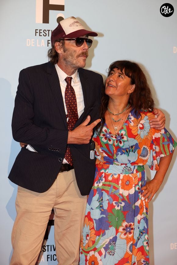 Romane Bohringer et Philippe Rebbot à la projection des trois premiers épisodes de la fiction "L’amour flou" lors de la 23ème édition du Festival de la Fiction tv de la Rochelle 2021 à La Rochelle, France, le 15 septembre 2021. © Jean-Marc Lhomer/Bestimage
