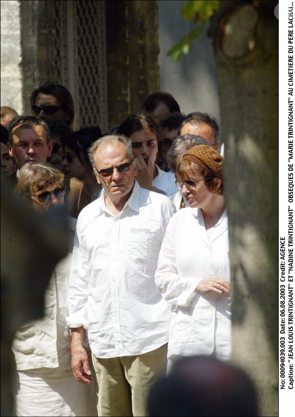 Obsèques de Marie et Jean-Louis Trintignant aux obsèques de leur fille Marie Trintignant au cimetière Père Lachaise (AGENCE / BESTIMAGE))