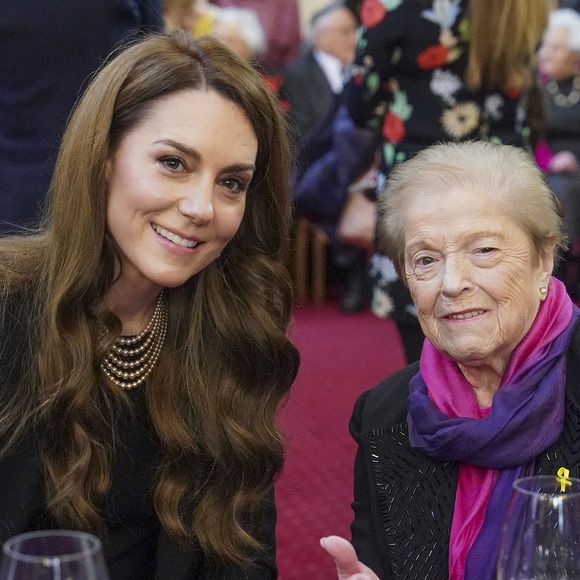 Le prince William, prince de Galles, et Catherine (Kate) Middleton, princesse de Galles, assistent à une cérémonie de commémoration des 80 ans de la libération du camp de concentration d'Auschwitz-Birkenau au Guildhall à Londres, le 26 janvier 2025.