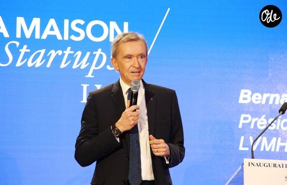 Bernard Arnault - Inauguration de "La maison des Startups LVMH" à la station F à Paris le 9 avril 2018. © Denis Guignebourg/Bestimage