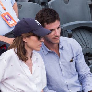 Gaspard Ulliel et Gaëlle Pietri sur les gradins lors des Internationaux de France de tennis à l'arène Roland-Garros à Paris, France le 7 juin 2017. 
Photo par Nasser Berzane/ABACAPRESS.COM