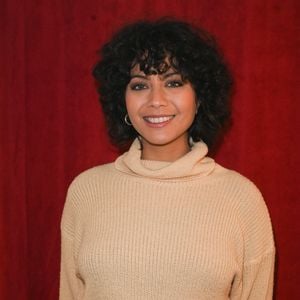 Vaimalama Chaves (Miss France 2019) - Enregistrement de l'émission "Esprit dog christmas show" pour la chaîne YouTube au théâtre du Gymnase Marie Bell à Paris le 19 décembre 2022. © Coadic Guirec/Bestimage