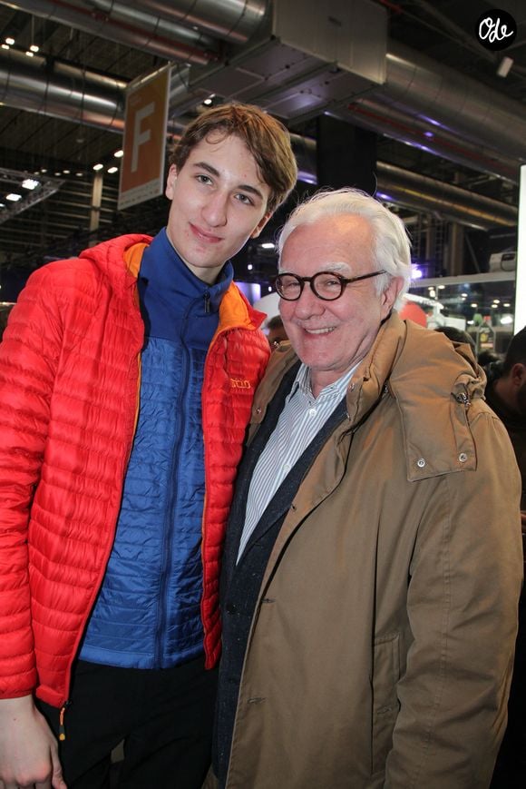 Exclusif - Alain Ducasse et son fils Arzhel Ducasse à la soirée d'ouverture du salon Retromobile 2025 le 4 février 2025. © Philippe Baldini / Bestimage