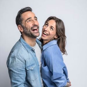 Exclusif - Florent Peyre et sa compagne Virginie Stref - Backstage - Enregistrement de l'émission "La Chanson secrète 11" à Paris, diffusée le 24 juin sur TF1.
© Jacovides-Moreau / Bestimage