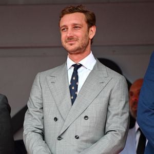 Pierre Casiraghi durant le Monaco E-Prix 2025, Round 6, le 3 mai 2025. Le pilote Nissan Oliver Rowland a remporté la course devant Nick De Vries suivi par Jacke Dennis. C'est la 8eme édition du Monaco E-prix. A l’occasion de la 11eme saison du Championnat du Monde ABB FIA Formula E, les monoplaces de 3eme génération ont parcouru les rues de la Principauté. © Bruno Bebert/Bestimage