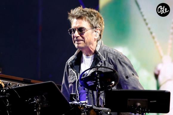 Jean-Michel Jarre en concert lors de la cérémonie d’ouverture du festival Starmus "Bridge from the Future", sur la scène en plein air. Bratislava, 12 mai 2024. 

Photo par Action Press / Bestimage