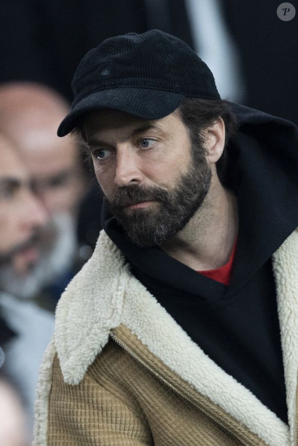 Benjamin Millepied - Célébrités des les tribunes lors du match aller du quart de finale de Ligue des champions entre le PSG et Aston Villa (3-1) au Parc des Princes à Paris le 9 avril 2025. © Cyril Moreau/Bestimage