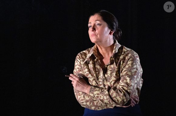 Exclusif. Cristiana Reali joue le rôle de Simone Veil lors de la pièce Simone Veil - Les Combats d'Une Effronterie dans le cadre du Festival Paroles Citoyennes à Paris, France, le 28 avril 2021. Photo by Aurore Marechal/ABACAPRESS.COM