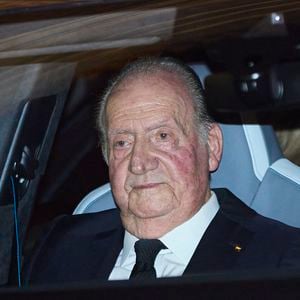 Le roi Juan Carlos et la reine Sofia - La famille royale d'Espagne à la sortie des obsèques de Juan Gomez-Acebo en la cathédrale Castrense à Madrid. Le 8 septembre 2024. (Action Press / Bestimage).