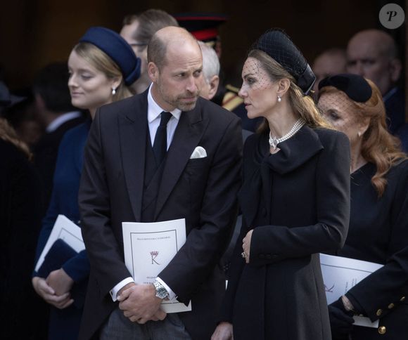 La famille royale durant les obsèques de la duchesse de Kent dans la cathédrale de Westminster à Londres le 16 septembre 2025. © Dana Press / Bestimage