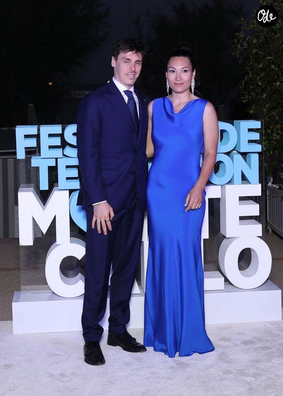 Louis Ducruet et Marie Chevalier Ducruet au photocall de l'after Party au Monte Carlo Beach lors de la 65eme édition du Festival TV De Monte Carlo le 12 juin 2026.

 © Denis Guignebourg /Bestimage
