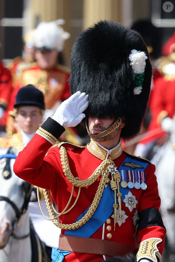 Les royaux quittent le palais de Buckingham avant la cérémonie de la montée des couleurs dans le centre de Londres, alors que le roi Charles III célèbre son anniversaire officiel, le 14 juin 2025, à Londres, Royaume-Uni. Photo by Stephen Lock/i-Images/ABACAPRESS.COM