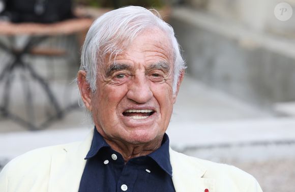 Exclusif - Jean-Paul Belmondo - Jean-Paul Belmondo était l'invité d'honneur du mariage ddu footballeur Sébastien Frey avec Petra au Château Saint Georges à Grasse le 29 juin 2019. Sébastien Frey était un footballeur français qui évoluait au poste de gardien de but. © Denis Guignebourg/Bestimage