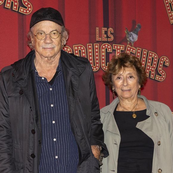 Exclusif - Patrick Chesnais et sa femme Josiane Stoléru au photocall de la générale de la comédie musicale "Les Producteurs" d'Alexis Michalik au théâtre de Paris, France, le 8 octobre 2025. 

© Vincenzo Arnone/Bestimage