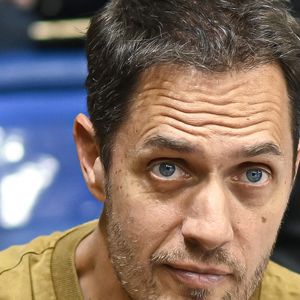 Fabien Marsaud (Grand Corps Malade) lors du championnat de France de basket-ball, match de l'élite Betclic opposant l'ASVEL Basket aux Metropolitans 92 (Mets ou Boulogne-Levallois), le 28 mai 2023 à Levallois, en France. Photo de Victor Joly/ABACAPRESS.COM