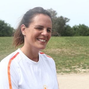 Laure Manaudou lors de la cérémonie d'allumage de la flamme olympique pour les Jeux Olympiques de Paris 2024 sur le site archéologique de l'ancienne Olympie, berceau des Jeux Olympiques antiques dans le sud de la Grèce, le 16 avril 2024. Photo by Eurokinissi/ABACAPRESS.COM