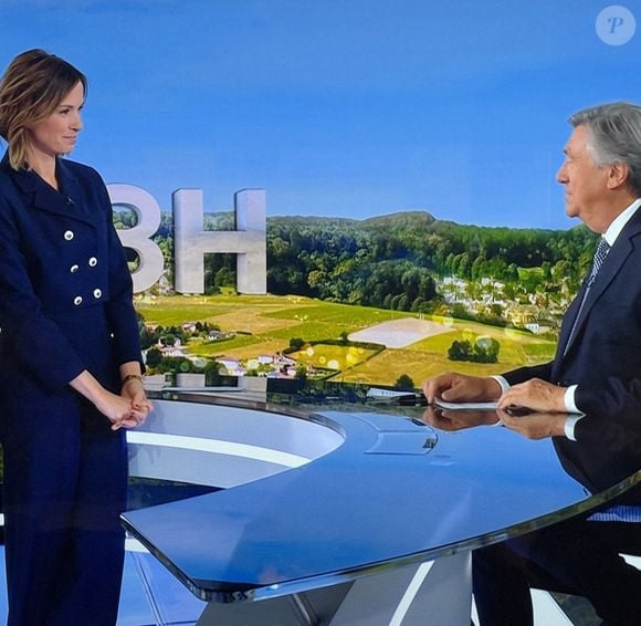 Jacques Legros présente son dernier JT de 13 heures en sa qualité de joker pendant près de 26 ans sur TF1, le 9 mai 2025. © Agence via Bestimage