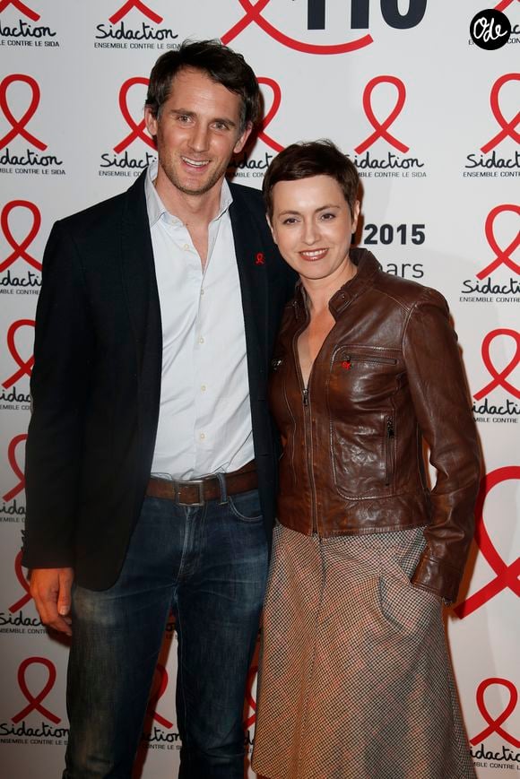 Raphael de Casabianca , Sophie Jovillard - Soirée SIDACTION au musée du quai Branly à Paris le Lundi 2 Mars 2015 .