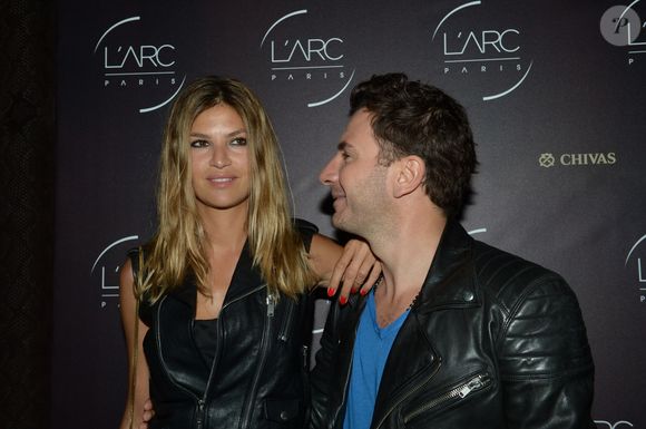 Michaël Youn et sa compagne Isabelle Funaro - Inauguration de la discothèque L'Arc à Paris le 2 octobre 2014 suite à sa réouverture au 12 Rue de Presbourg. (RACHID BELLAK / BESTIMAGE).