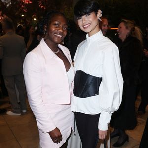 Clarisse Agbegnenou et Eve Gilles assistent au Grand Diner - Les Trophees Madame qui se tient à l'hôtel Peninsula le 6 mars 2025 à Paris, France. Photo par Jerome Domine/ABACAPRESS.COM