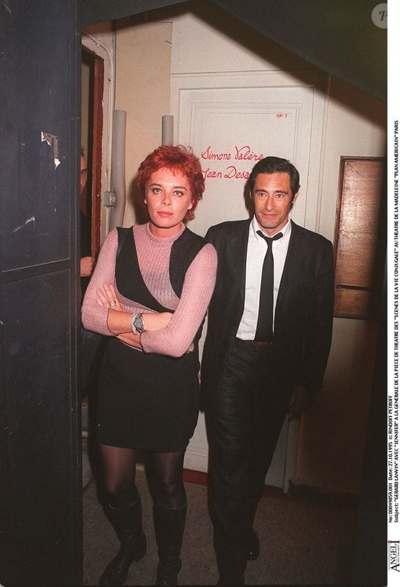 Gérard Lanvin et son épouse Jennifer à la générale de Scènes de la vie conjugale au Théâtre de la Madeleine. © Bertrand Rindoff Petroff Bestimage
