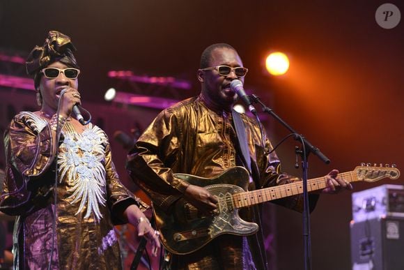 Les chanteurs maliens Amadou et Mariam  lors de la 12e edition du festival Mawazine, a Rabat le 31 mai 2013. © Abdelhak Senna / BESTIMAGE