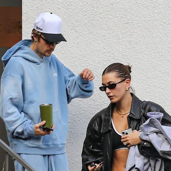 Exclusif - Hailey et Justin Bieber à Brentwood.
Crédit : Backgrid USA / Bestimage