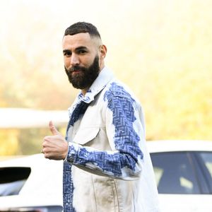 Karim Benzema - Arrivée des joueurs de l'équipe de France à Clairefontaine, le 14 novembre 2022.
