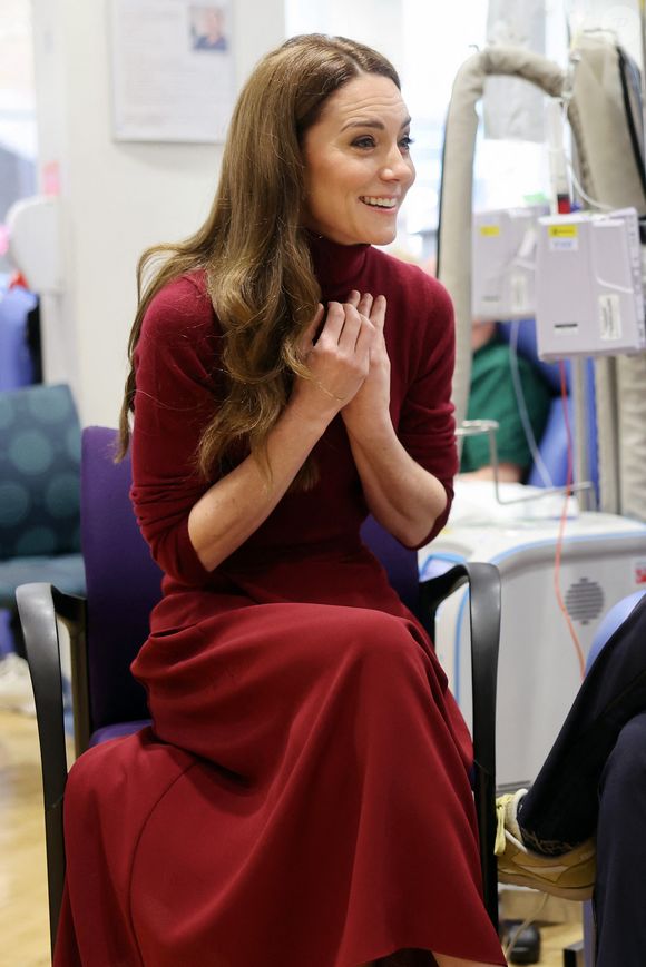 Catherine (Kate) Middleton, princesse de Galles à l'hôpital Royal Marsden, où elle a reçu son traitement contre le cancer, à Londres, Royaume-Uni, le 14 janvier 2025. © Chris Jackson/WPA-Pool/Bestimage