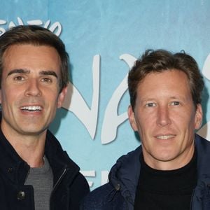 Jean-Baptiste Marteau et son compagnon Jean de Reynal - Première du film Disney "Vaiana 2" au Grand Rex à Paris le 23 novembre 2024. © Coadic Guirec/Bestimage