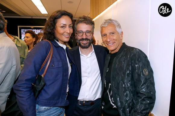 Leïla Kaddour-Boudadi, Stephane Sitbon-Gomez (N° 2 de France TV) et Nagui - Déjeuner dans la loge de France TV lors des Internationaux de France de Tennis de Roland Garros 2024 - Jour 4 à Paris le 29 Mai 2024. © Bertrand Rindoff / Bestimage