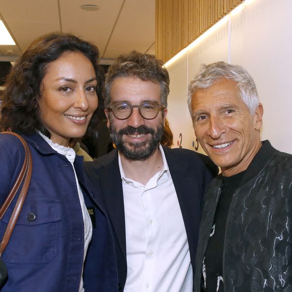 Leïla Kaddour-Boudadi, Stephane Sitbon-Gomez (N° 2 de France TV) et Nagui - Déjeuner dans la loge de France TV lors des Internationaux de France de Tennis de Roland Garros 2024 - Jour 4 à Paris le 29 Mai 2024. © Bertrand Rindoff / Bestimage