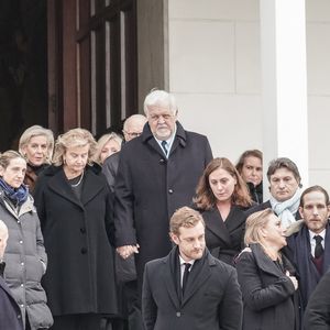 Pierre Casiraghi et Andrea Casiraghi - Obsèques de Fernanda Biffi Casiraghi (99 ans), mère de Stefano Casiraghi, à Fino Mornasco, Italie, le 9 décembre 2024. © Emanuele Roberto De Carli/IPA via ZUMA Press/Bestimage