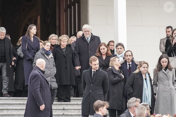 Pierre Casiraghi et Andrea Casiraghi - Obsèques de Fernanda Biffi Casiraghi (99 ans), mère de Stefano Casiraghi, à Fino Mornasco, Italie, le 9 décembre 2024. © Emanuele Roberto De Carli/IPA via ZUMA Press/Bestimage