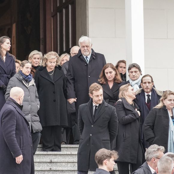 Pierre Casiraghi et Andrea Casiraghi - Obsèques de Fernanda Biffi Casiraghi (99 ans), mère de Stefano Casiraghi, à Fino Mornasco, Italie, le 9 décembre 2024. © Emanuele Roberto De Carli/IPA via ZUMA Press/Bestimage