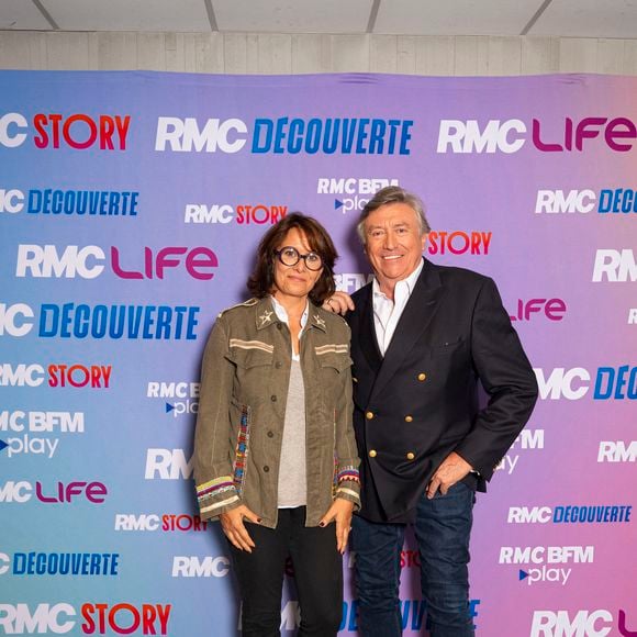 Carole Rousseau et Jacques Legros lors de la conférence de presse de rentrée des chaînes du groupe RMC-BFM à Paris, le 17 septembre 2025. Pierre Perusseau / Bestimage