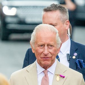 Le roi Charles III d'Angleterre et Camilla Parker Bowles, reine consort d'Angleterre, rencontrent le public à Newmarket, Royaume Uni, le 22 juillet 2025, lors de leur visite du National Stud et des salles du Jockey Club. © Tayfun Salci/ZUMA Press Wire / BestimageBestimage